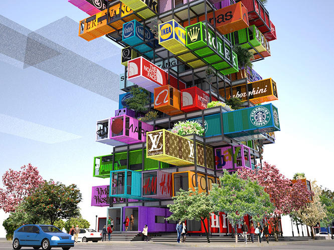 A Shipping Container Hotel You Can Play Jenga With